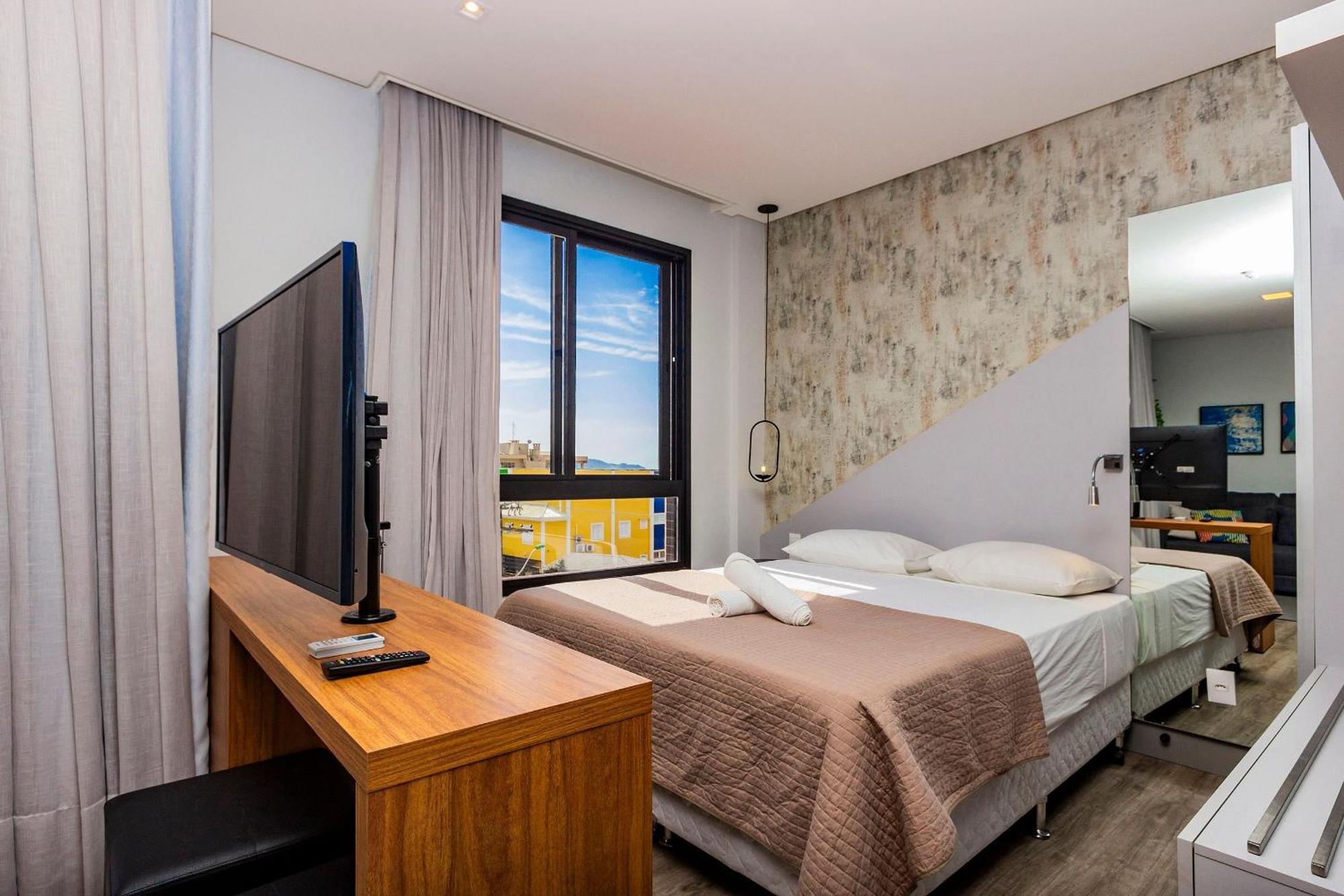 Aion Suites 205 - Lindo Apartamento Com Vista Para O Mar, A 60M Da Praia De Bombinhas, Com Piscina E Academia No Rooftop. Exteriör bild